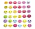 Stickers Puffy Smiling Face 65 caritas de colores en internet