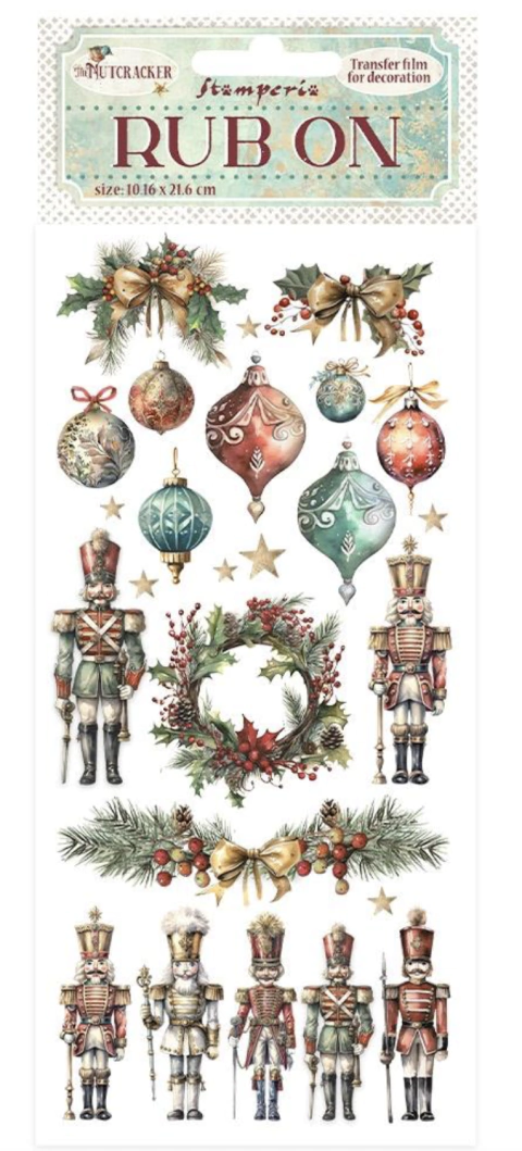 Plancha de Tranfers Rub On Nutcracker Stamperia