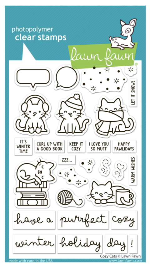 Kit de Sellos y Troqueles Cozy Cats Lawn Fawn - comprar online