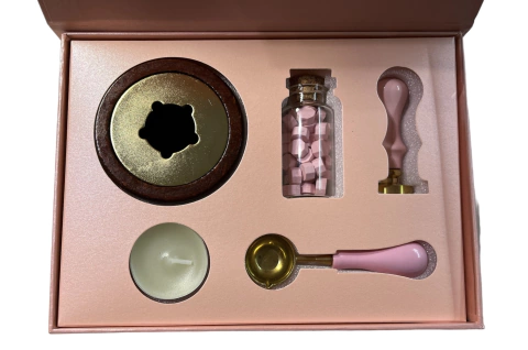 Kit de Lacre Mango cuchara cabezal vela soporte y perlas