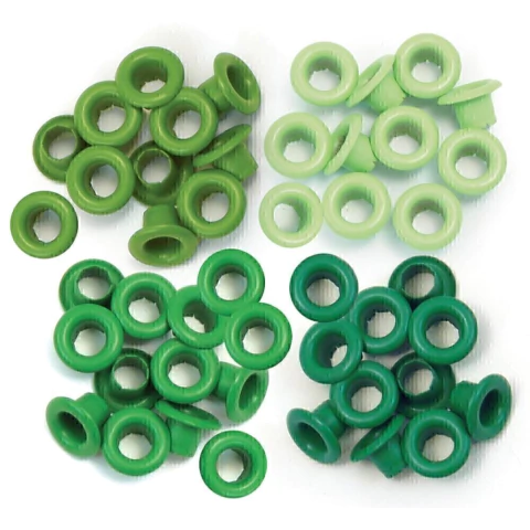 Ojalillos metalicos verdes estandar de 0,5 Eyelets We R