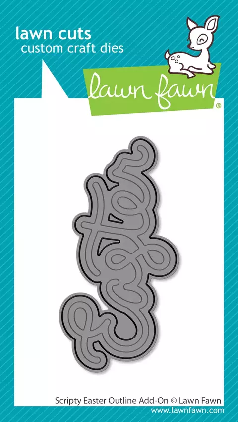 Troqueladora de Pascuas Scripty Easter Outline Add-On Lawn Fawn - comprar online
