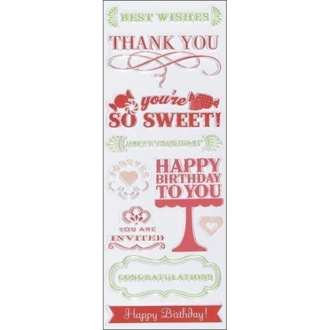 Set 10 Sellos de Frases All Occasions Clear Stamp Martha Stewart - comprar online