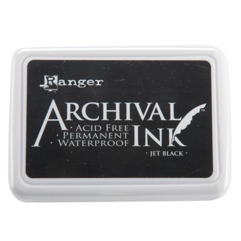 Almohadilla de Tinta Ranger Jet Black Archival ink