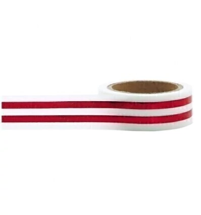 Cinta Decorativa Rayas Rojas Metalizadas - comprar online