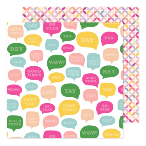 Papel bifaz Happy Thoughts 30,5 x 30,5cm Life's a Party - Damask Love