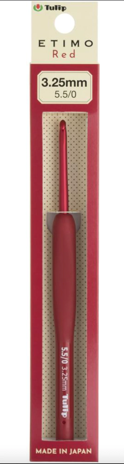 Aguja para Crochet 5.5/0 3.25mm Etimo Red Tulip Company