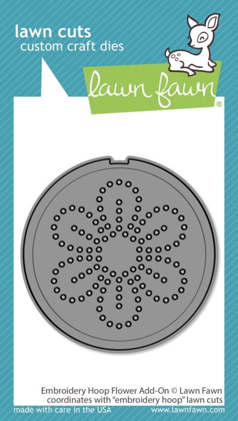 Troquel Embroidery Hoop Flower Add-On Lawn Fawn