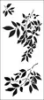 Stencil Slimline Gentle Leaves 10,2 x 22,9cm TCW en internet