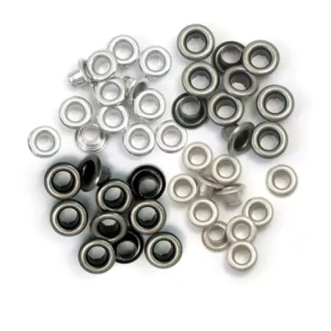 Ojalillos metalicos Plateados standard de 0,5 Eyelets We R
