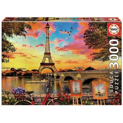 Puzzle 3000 Piezas Atardecer en Paris