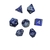 Set de dados de rol - Azul y gris con números blancos