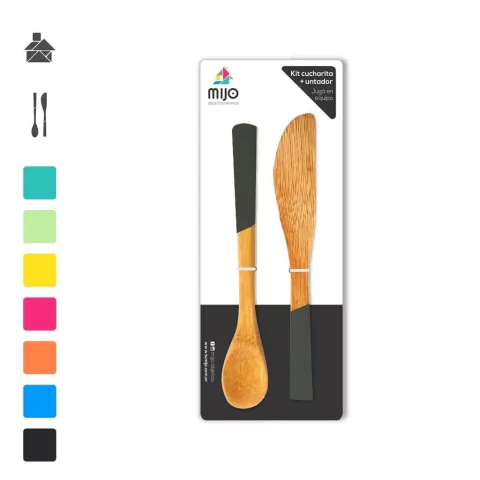 Set Cucharita + Untador Mijo Negro