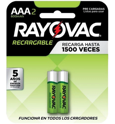 Pila Recargable Aaa Rayovac