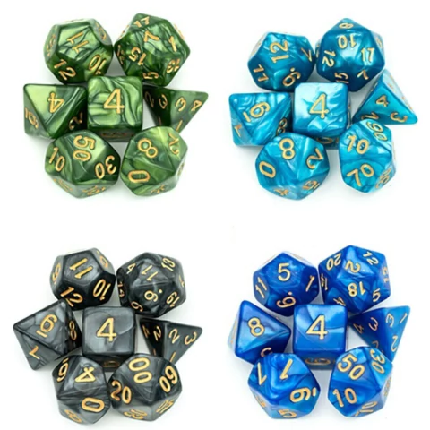 Set de dados de rol Unidad x7 Marbled