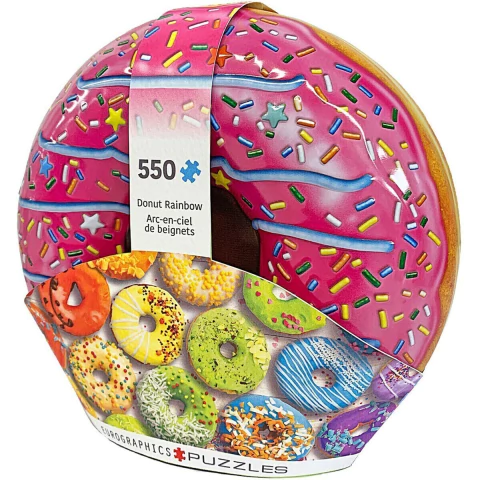 Puzzle Donut Rainbow Tin 550 Piezas