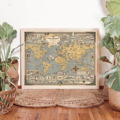 Mapamundi Maravillas Mapoteca 85x65 cm