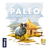 Portada del juego "Paleo: Un Nuevo Comienzo", mostrando una oveja y un paisaje prehistórico con una cabaña.
