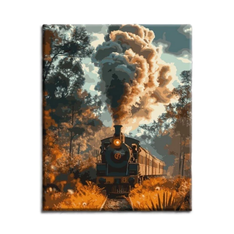 Kit Pintura Por Números Tren