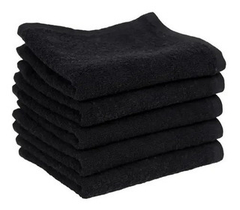 Toalla de mano hotelera Negra 30 x 50 cm. - comprar online
