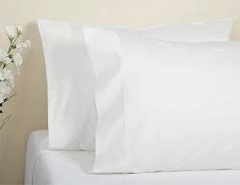2 Fundas de almohada hotelera 160 Hilos 45 x 90 cm.