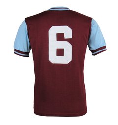 Camisa Retrô West Ham nº6 1958 + Brinde Exclusivo - Autêntica Retrô 