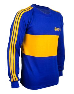 Camisa Boca Juniors Retrô Anos 80 manga longa + Brinde Exclusivo - loja online