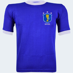 Camisa Canarinho Retrô 1982 Azul + Brinde Exclusivo - comprar online