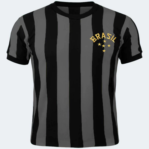 Camisa Retrô Brasil Black Edition + Brinde Exclusivo - comprar online