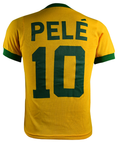 Camisa Brasil Retrô Anos 70 Rei Pelé + Brinde Exclusivo - Autêntica Retrô 