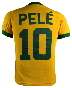 Camisa Brasil Retrô Anos 70 Rei Pelé + Brinde Exclusivo - Autêntica Retrô 