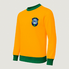 Agasalho Retrô Brasil Anos 70 Amarelo + Brinde Exclusivo - Autêntica Retrô 