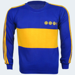 Camisa Boca Juniors Retrô Anos 80 manga longa + Brinde Exclusivo