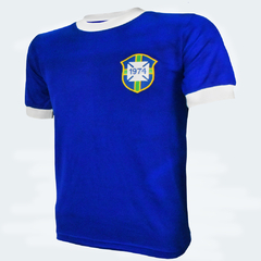 Camisa Retrô Brasil Azul 1974 + Brinde Exclusivo na internet