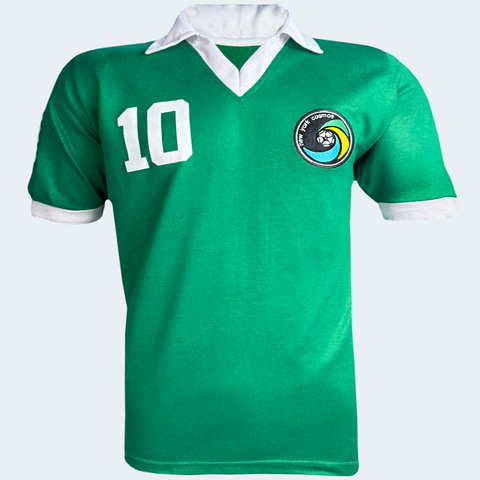 Camisa Cosmos NY Pele Retrô Verde 1977/78 + Brinde Exclusivo