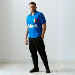 Camisa Napoli Retrô Buitoni Careca 87/88 + Brinde Exclusivo na internet