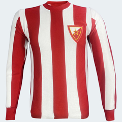 Camisa Retrô Red Star Belgrade Manga longa 1978/79 + Brinde Exclusivo