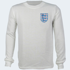 Camisa Retrô Inglaterra 1966 Manga Longa Branca + Brinde Exclusivo
