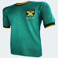 Camisa Retrô Jamaica Verde "Reggae Boys" + Brinde Exclusivo - Autêntica Retrô 
