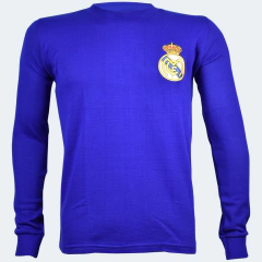 Camisa Real Madrid Azul Manga Longa + Brinde Exclusivo