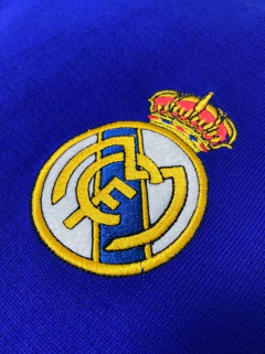 Camisa Real Madrid Azul Manga Longa + Brinde Exclusivo - Autêntica Retrô 
