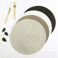 Imagen de SET X 6 INDIVIDUALES REDONDOS TEJIDOS COLORES 38CM (2523)
