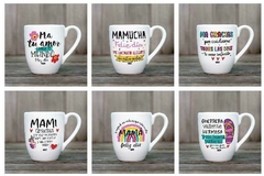 TAZA BOMBE DE CERAMICA "LINEA MAMA BLANCA"