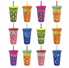 VASO MAGICO CON TAPA Y SORBETE - comprar online