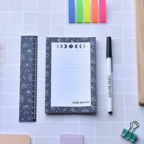 SET DE ANOTADOR + REGLA + LAPICERA - comprar online