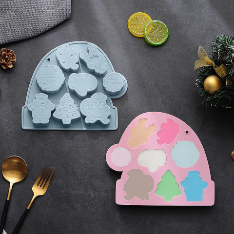 MOLDE 8 FIGURAS EN FORMA DE GORRO