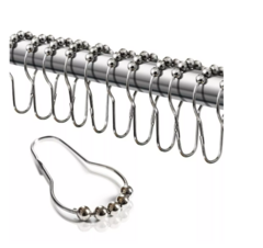 SET X 12 GANCHOS PARA CORTINA DE BAÑO BOLITAS - comprar online
