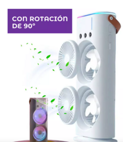 VENTILADOR DOBLE CON HUMIDIFICADOR Y CONTROL - comprar online
