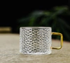 TACITA CHICA VIDRIO CON DORADO RECTA (9028) - comprar online