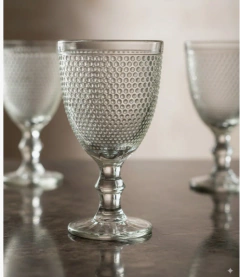 SET 6 COPAS VIDRIO PUNTITOS 340ML (50538) - comprar online